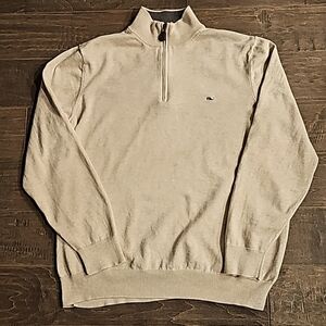 Vineyard Vines Cream Quarter-Zip Sweater